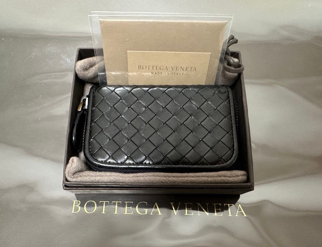 【付属品付】ボッテガヴェネタ イントレチャートケース/カーフ/黒2️⃣✨✨