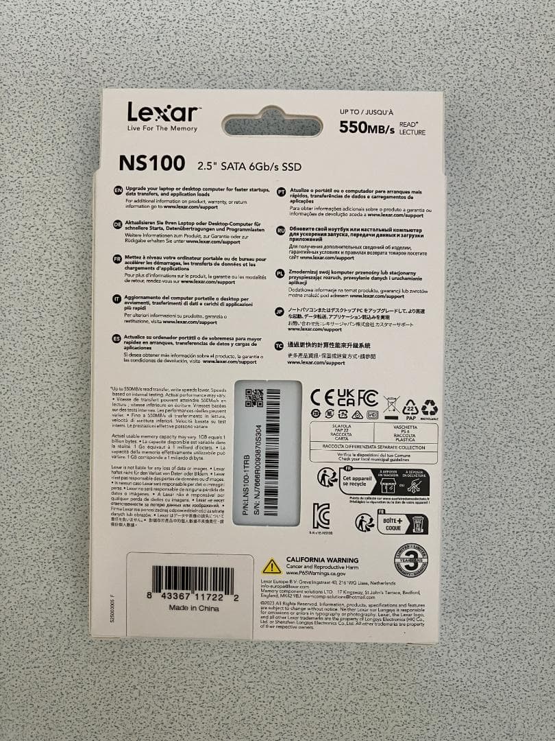 Lexar NS100 1TB SSD 2.5インチ