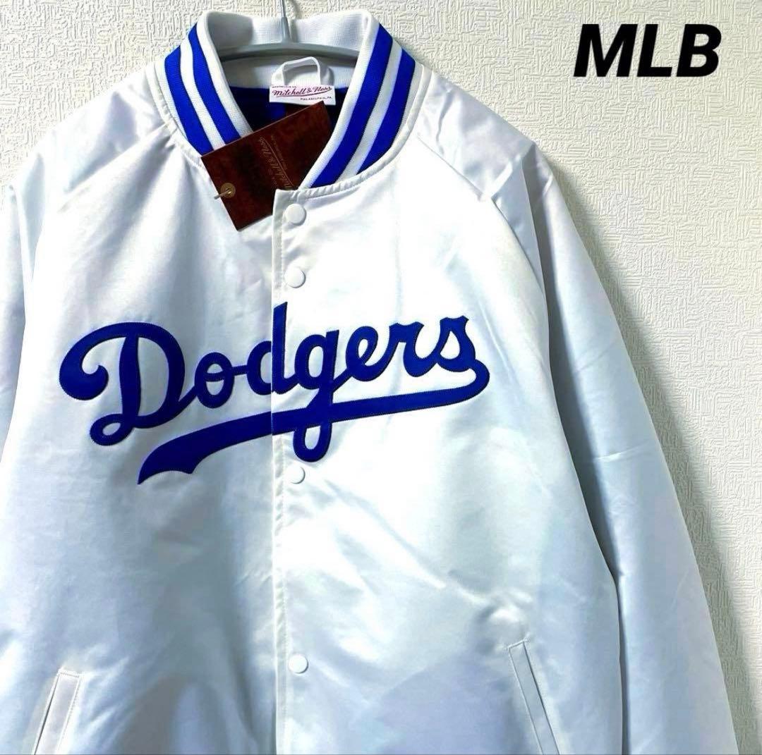 ドジャース スタジャン　ミッチェル＆ネス Dodgers L (XL相当) 白