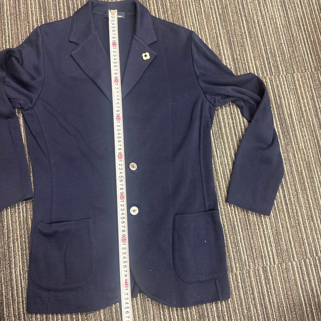 LARDINI ネイビー ニットジャケット