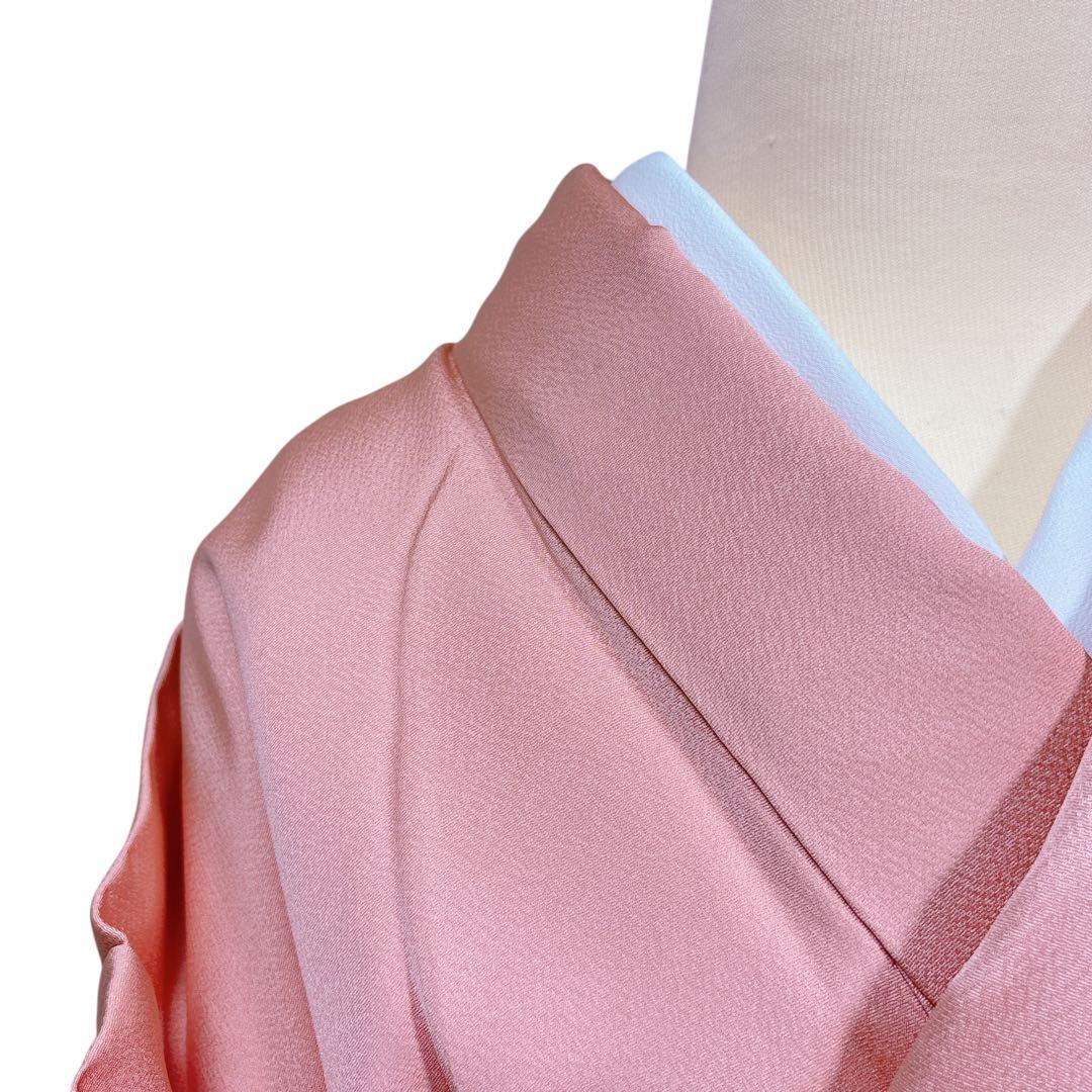 A106愛華 未使用着物 刺繍　スワト　宍色　美品　正絹　フォーマル