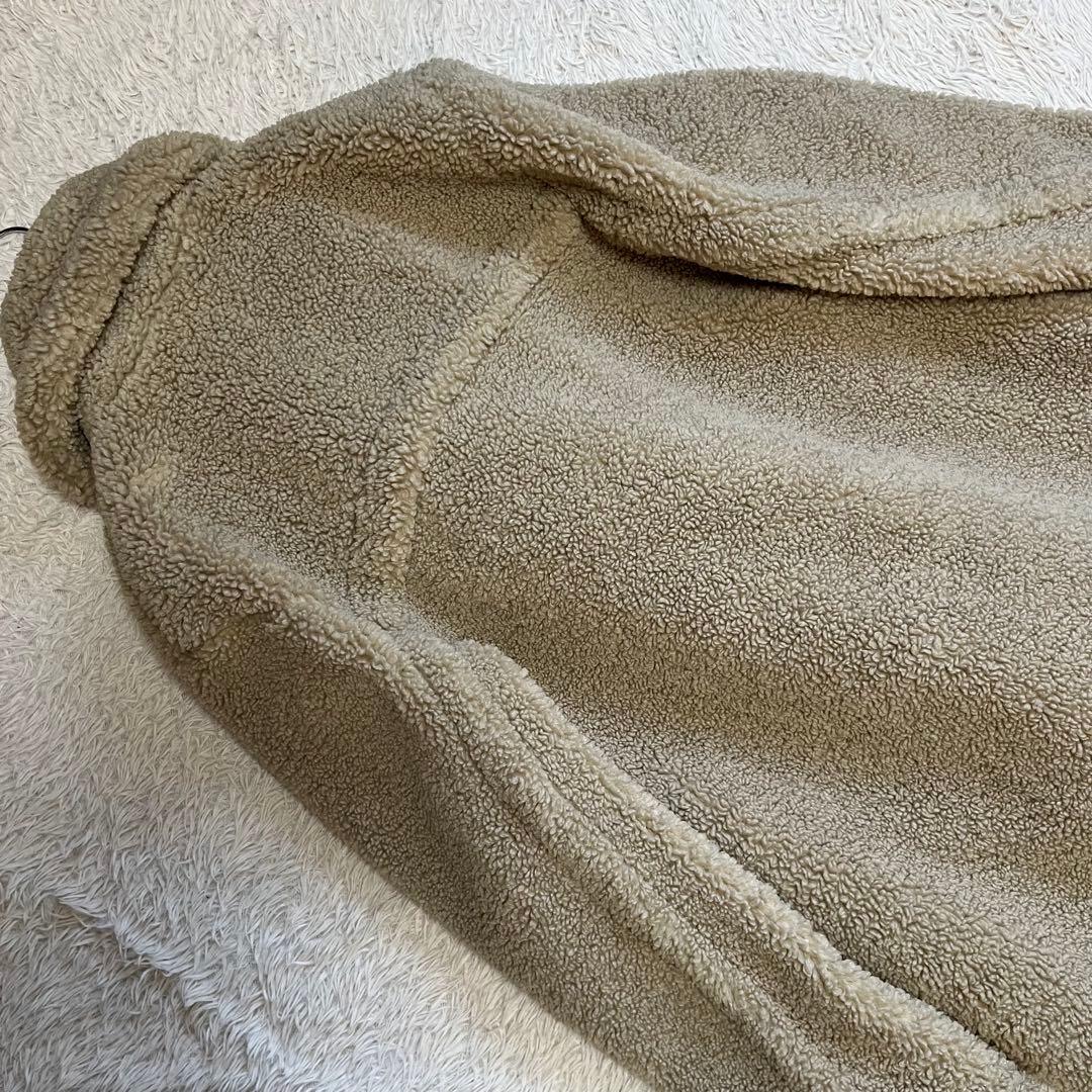 【美品】ザラ エクストラロングフェイクボアコート ダブルブレスト Sサイズ