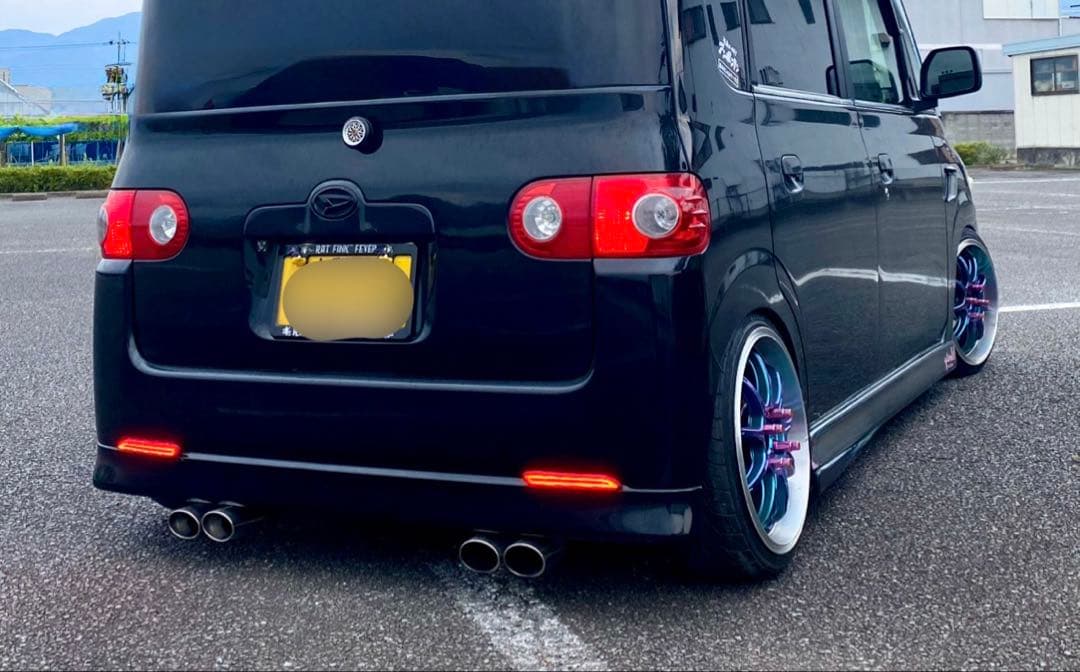 l350sタント用BEEFREE ステンレス製デュアルテールパイプマフラー