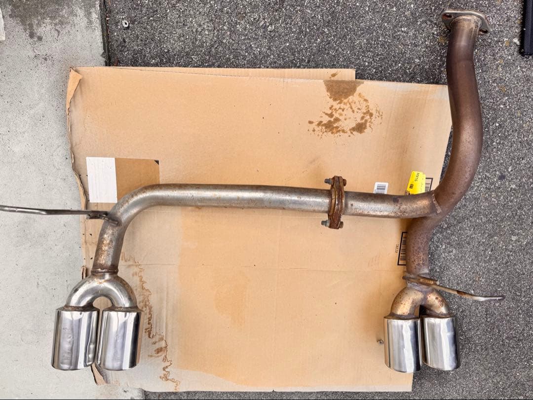 l350sタント用BEEFREE ステンレス製デュアルテールパイプマフラー