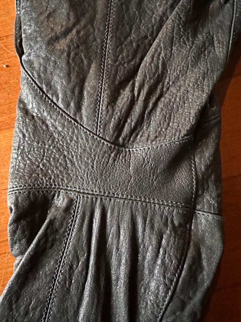 14aw ハイダーアッカーマン レザーバイカーパンツ S