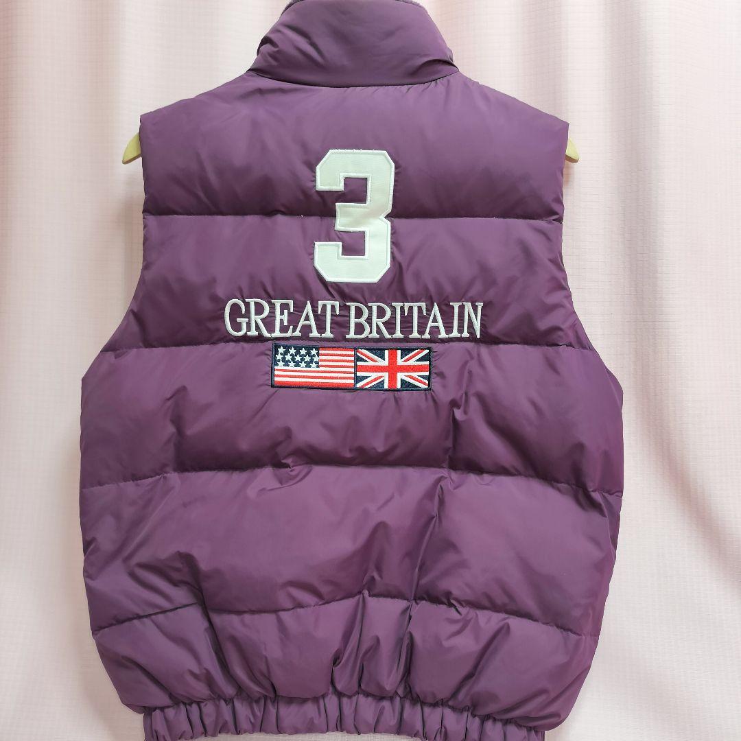 ヴィンテージ ビッグポニー ダウンベスト★ポロ ラルフローレン 背番号 刺繍