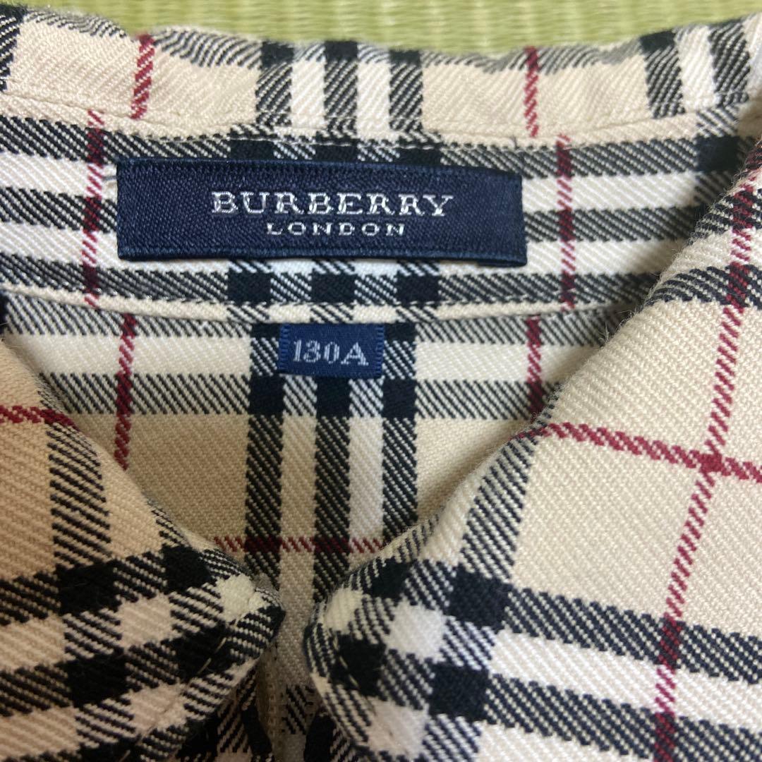 BURBERRY チェック柄 半袖ワンピース 130A
