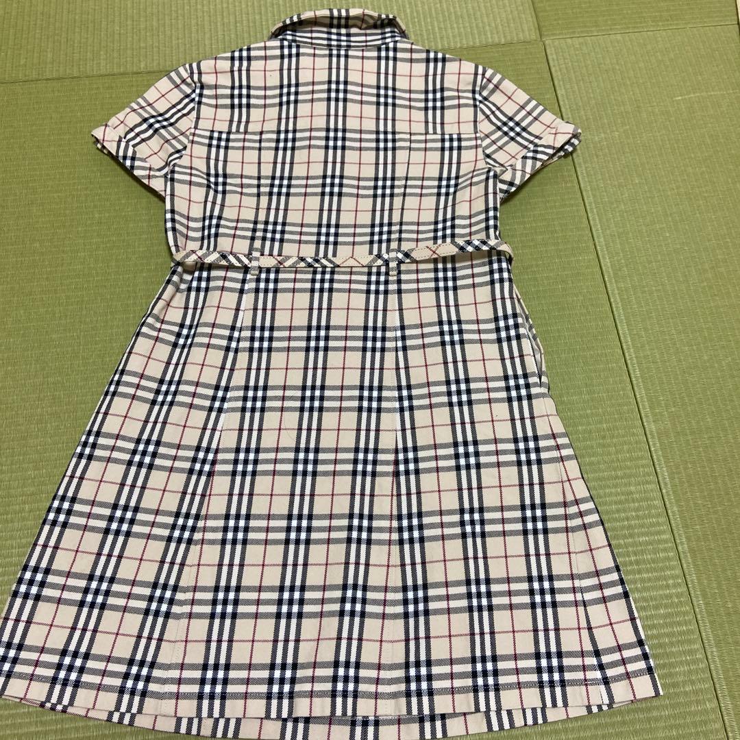 BURBERRY チェック柄 半袖ワンピース 130A