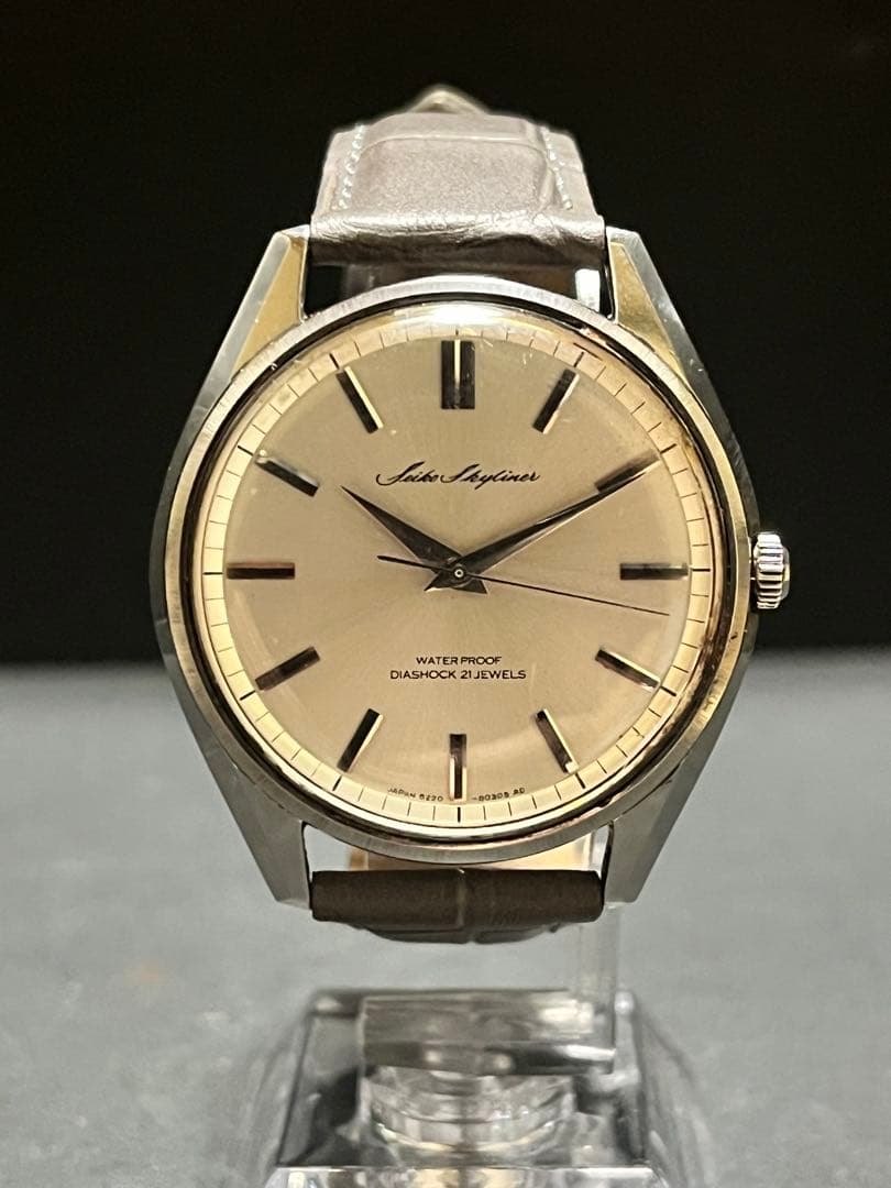 ★奇跡当時物ケース付! SEIKO スカイライナー　劇的美品！メンズ腕時計稼働