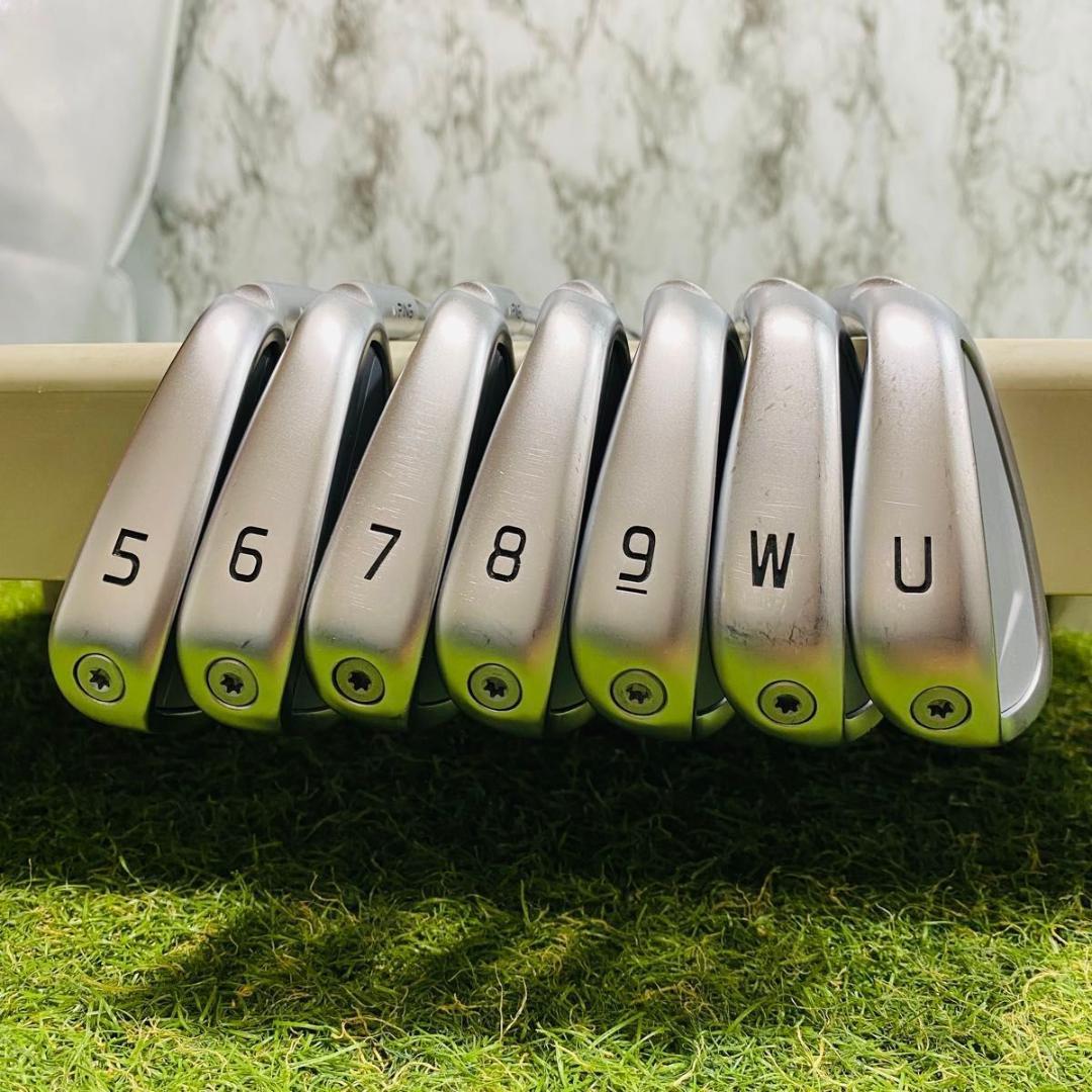 【良品】大人気モデル ピン i230 白ドット メンズアイアンセット 7本 R