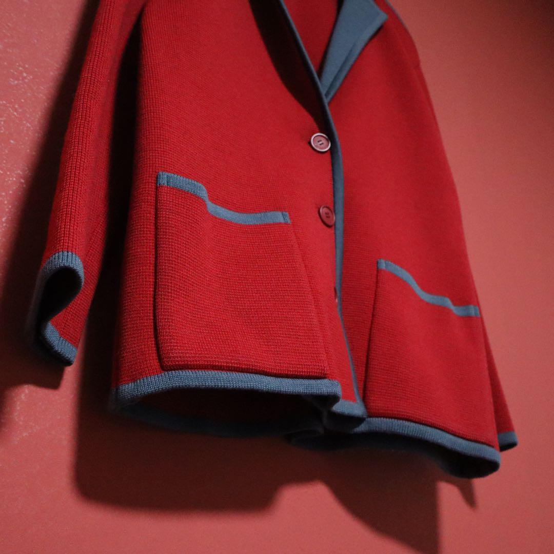 【希少デザイン】Christian Dior ライン切替 ニットジャケット