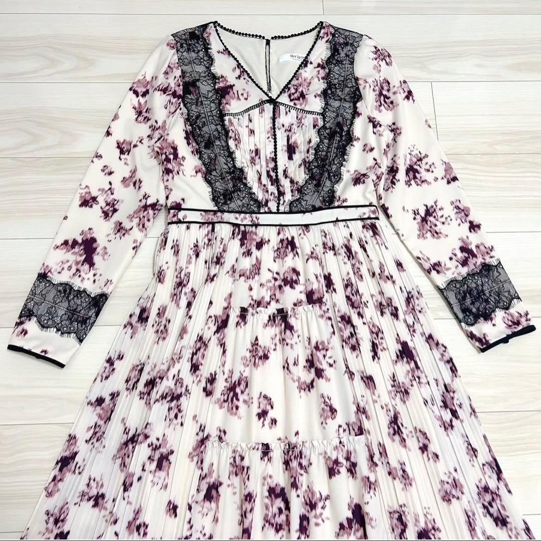 ワンピース Grasse Floral Pleated Dress M