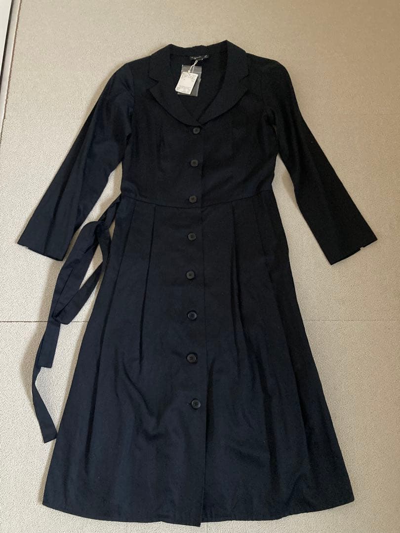 agnis b. ブラックロングワンピース 36★新品タグ付き定価¥33600