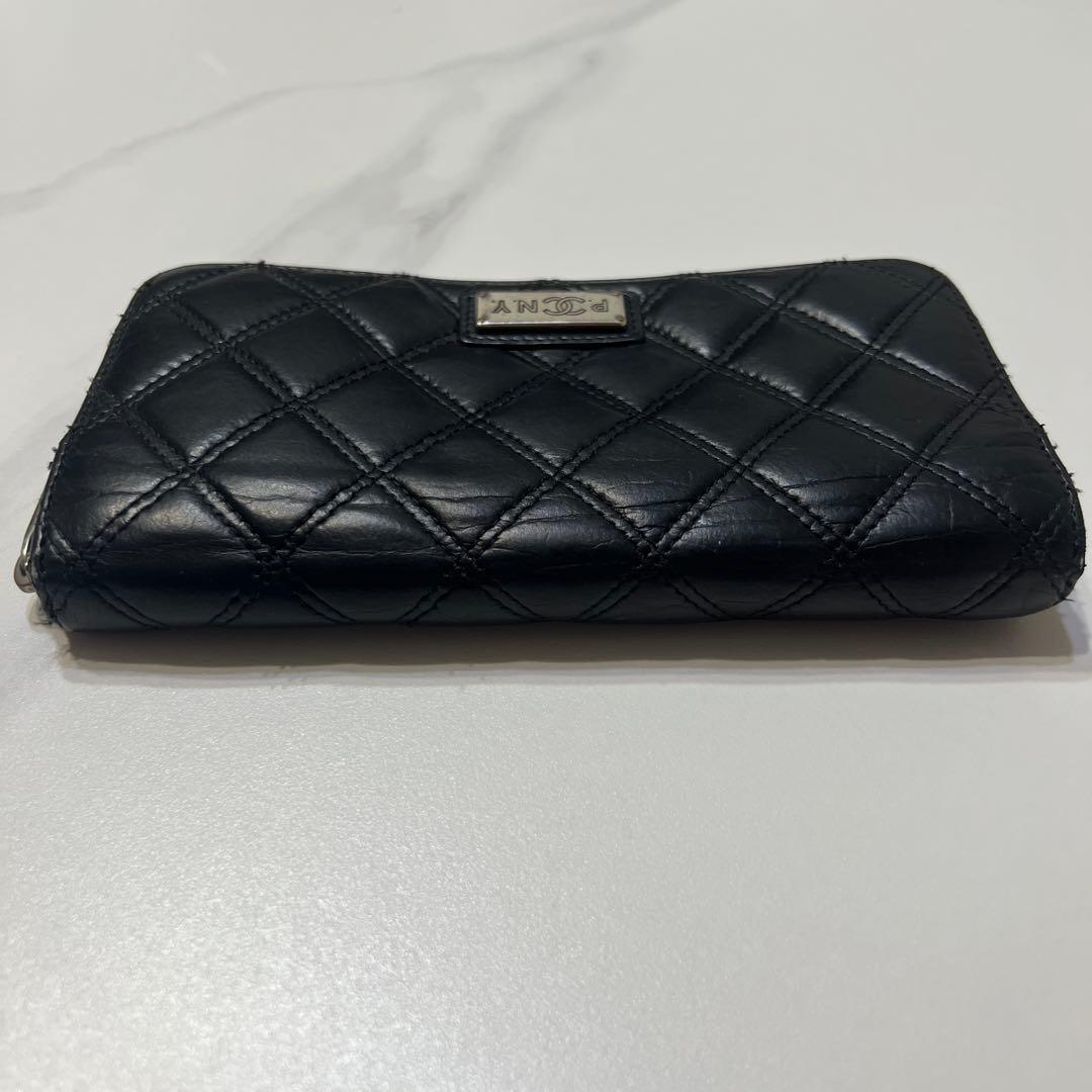 CHANEL キルティング 長財布 黒