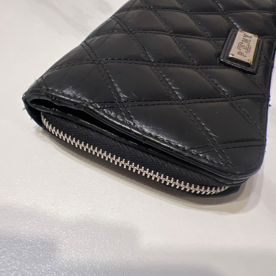 CHANEL キルティング 長財布 黒