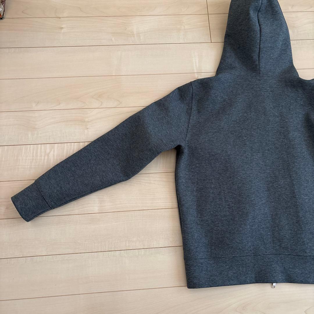 【Spick and Span】ストレッチジップフードパーカー グレー