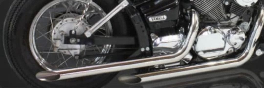 ドラッグスター250スラッシュカットマフラー ドラッグパイプマフラー