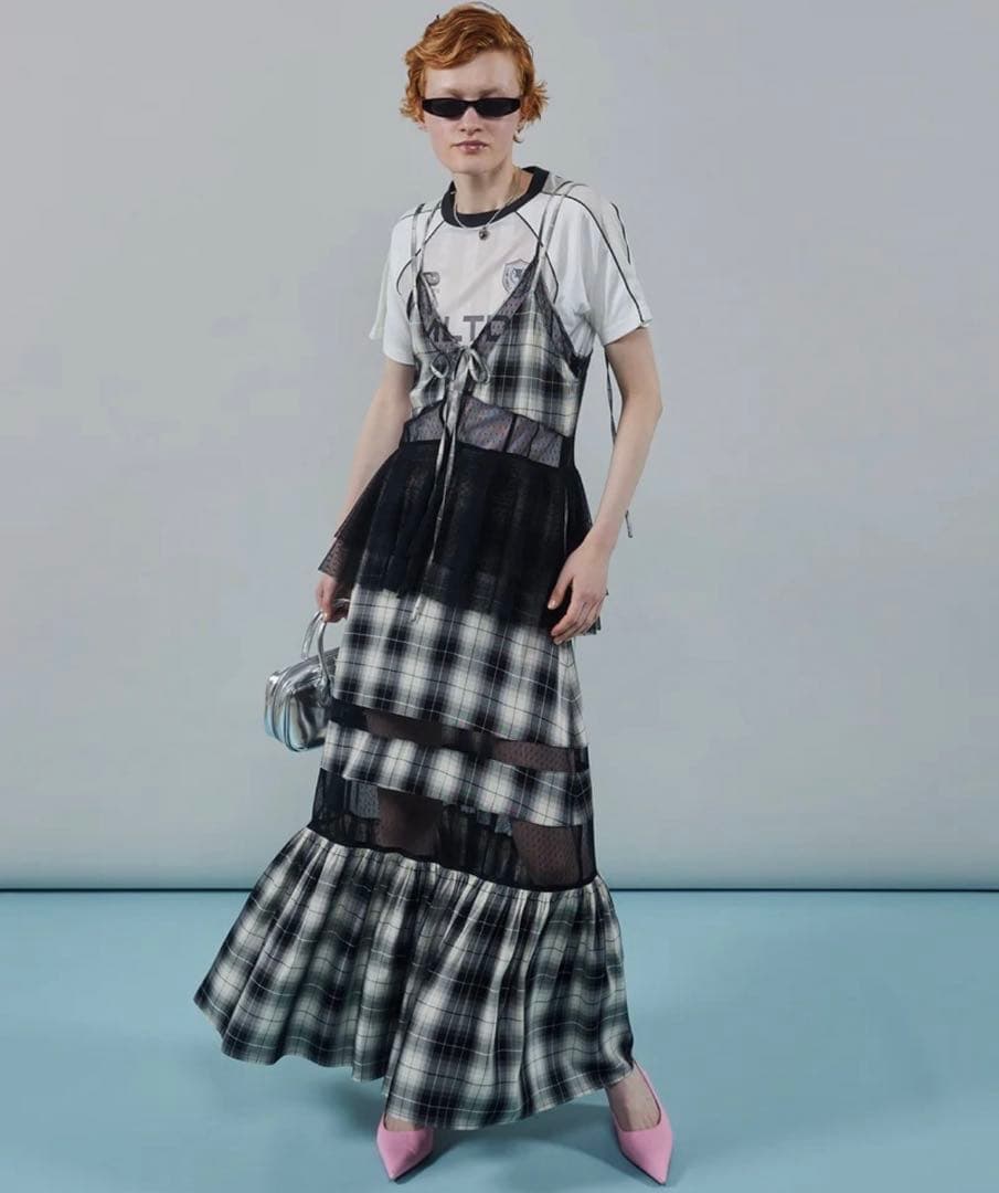 maison specialキャミワンピース チェック柄ワンピース