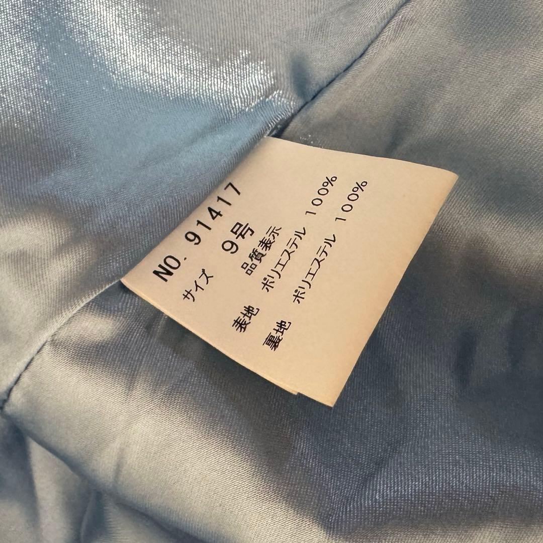 【限定値下げ】ジャンマクレーン ロングドレス 9号 刺繍 ビーズ ブルー