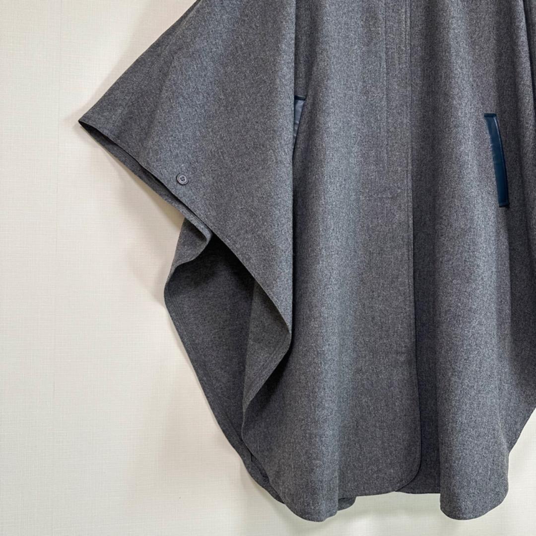 aquascutum ステンカラー　ケープコート　ポンチョ　ロング　マント