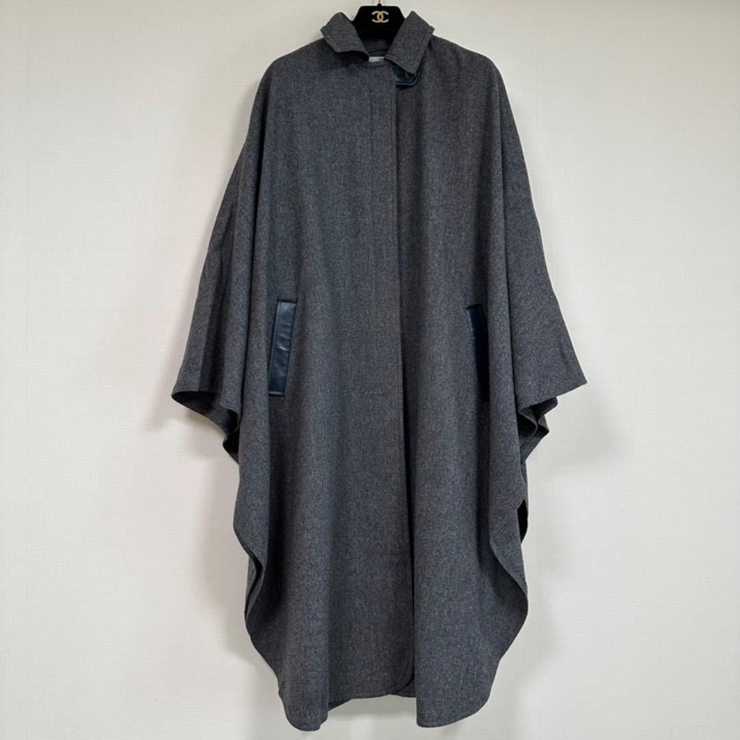 aquascutum ステンカラー　ケープコート　ポンチョ　ロング　マント