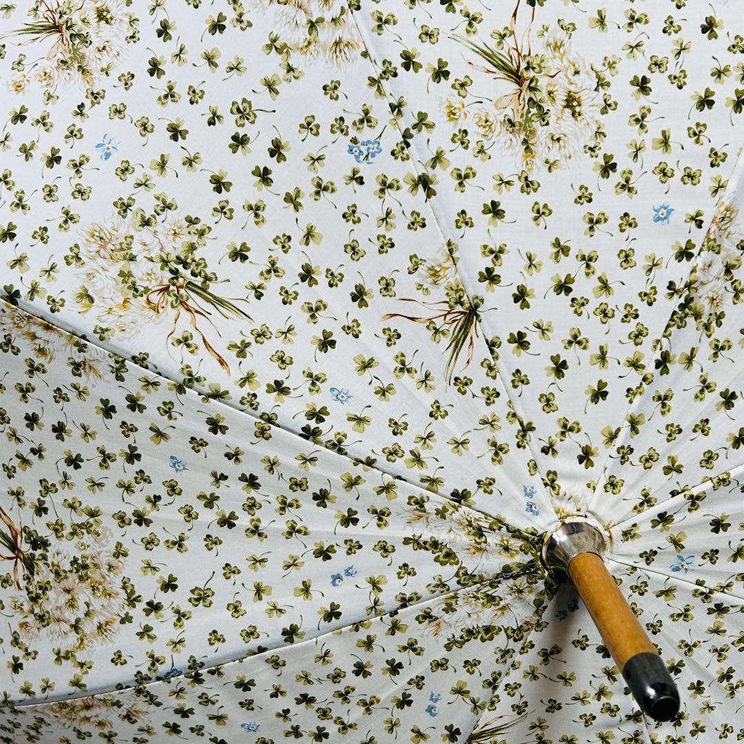 ピンクハウス　傘　白詰草ブーケ　四葉のクローバー　アイボリー　長傘　未使用P47