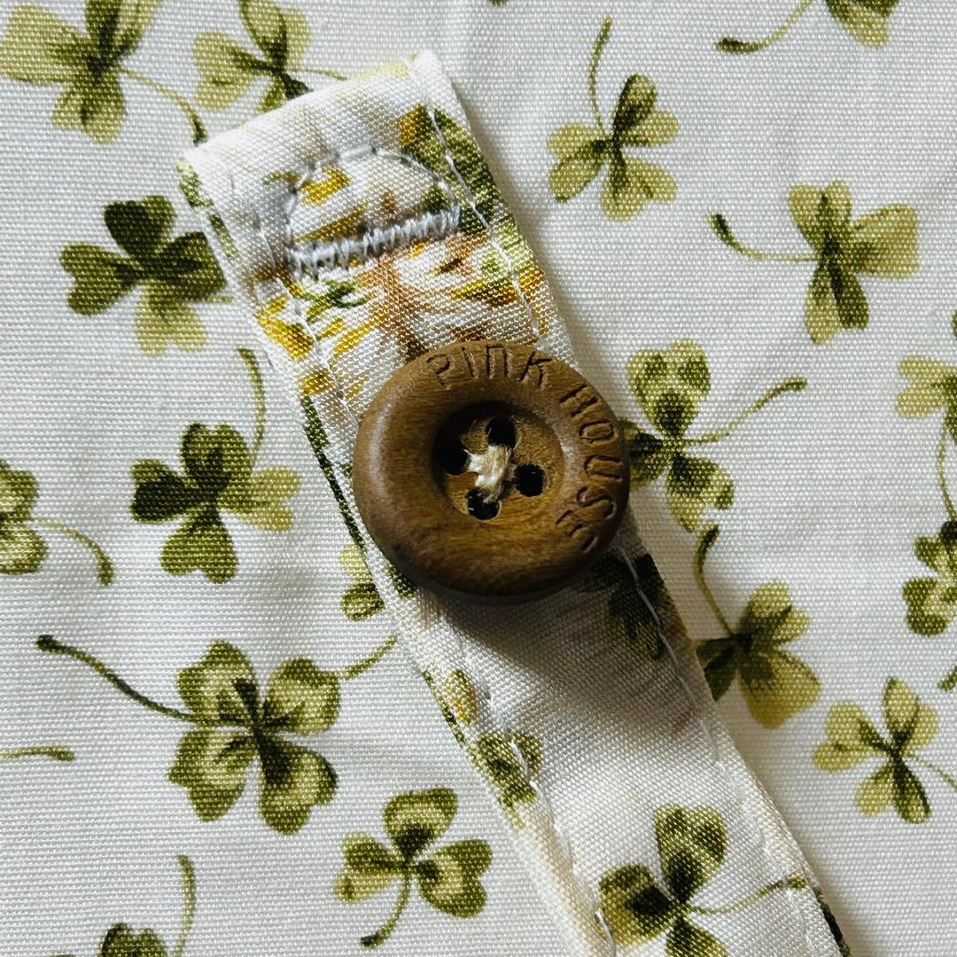 ピンクハウス　傘　白詰草ブーケ　四葉のクローバー　アイボリー　長傘　未使用P47