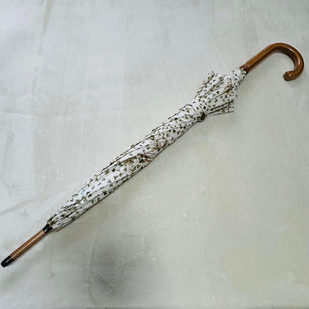 ピンクハウス　傘　白詰草ブーケ　四葉のクローバー　アイボリー　長傘　未使用P47