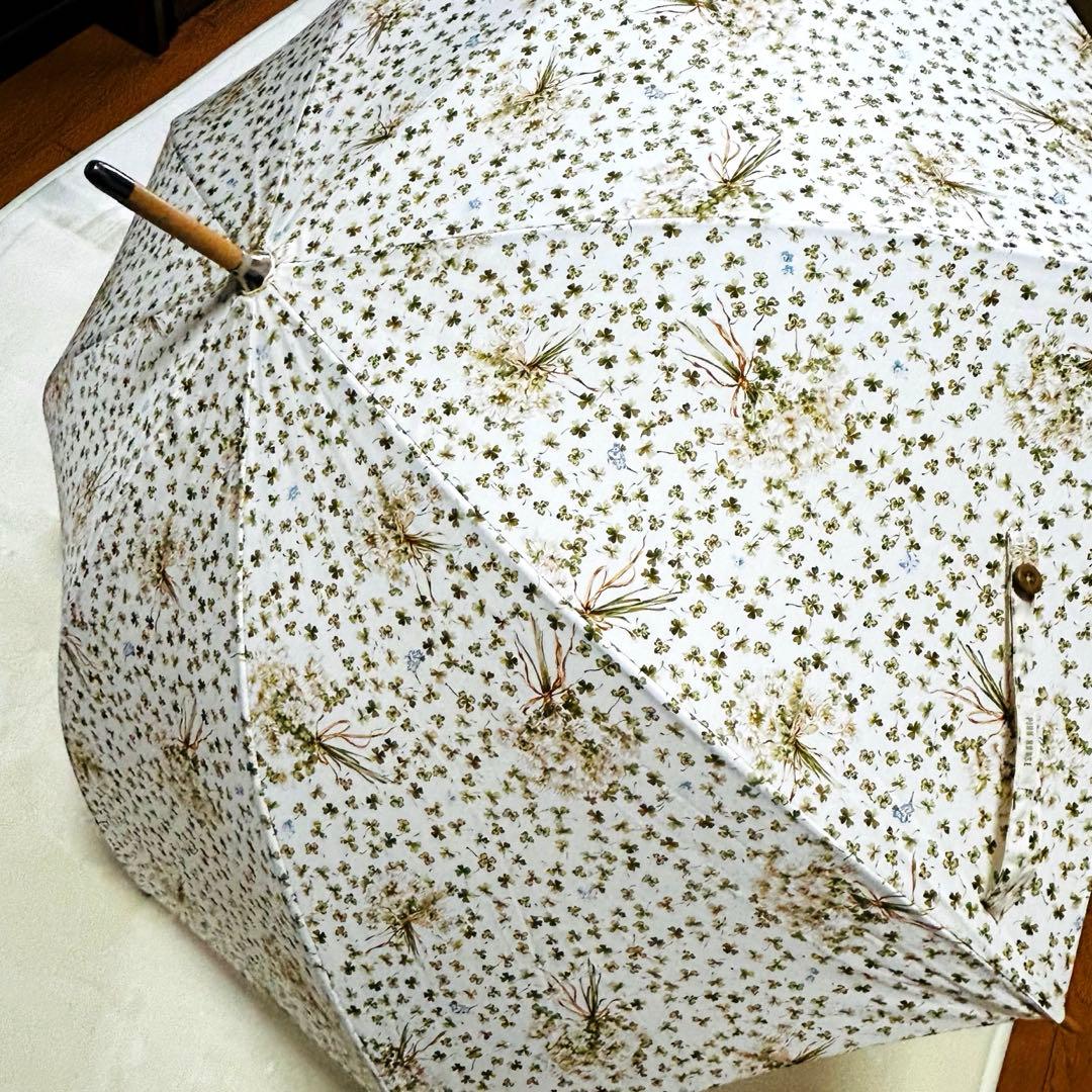 ピンクハウス　傘　白詰草ブーケ　四葉のクローバー　アイボリー　長傘　未使用P47