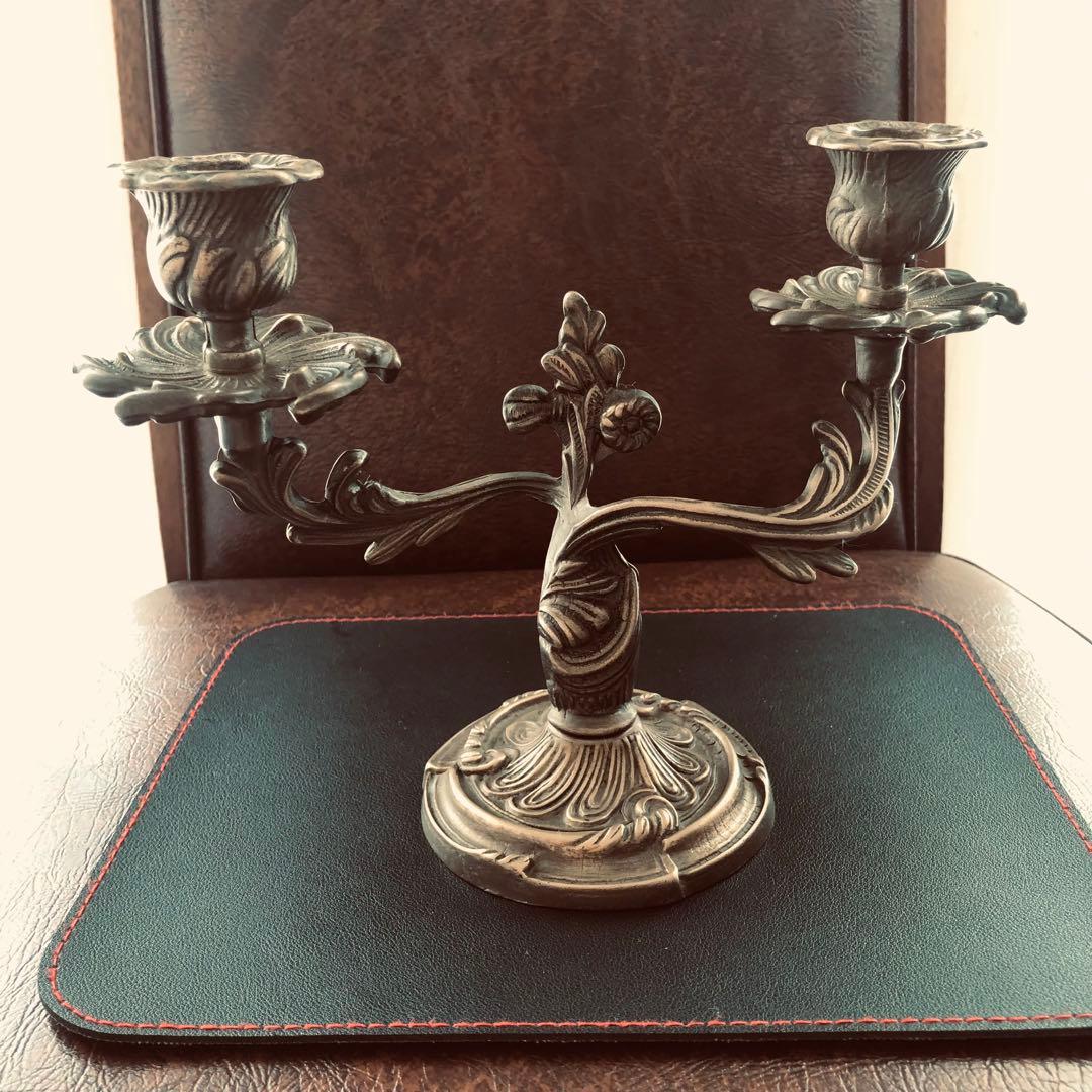 【アンティーク】キャンドルスタンド　燭台　フランス