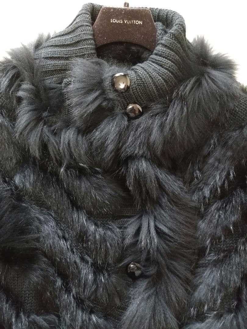 オースチンリード ファーケープコート ラビットファー ブラック