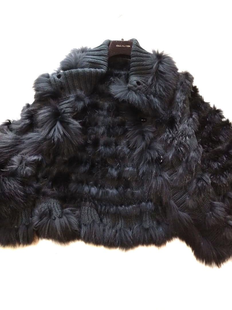 オースチンリード ファーケープコート ラビットファー ブラック