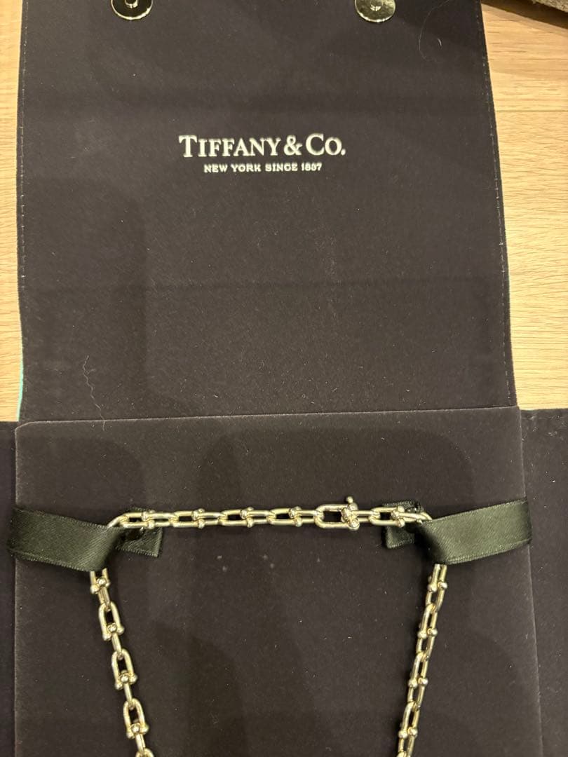 ティファニー　ハードウェア　スモールリンクネックレス　スターリングシルバー