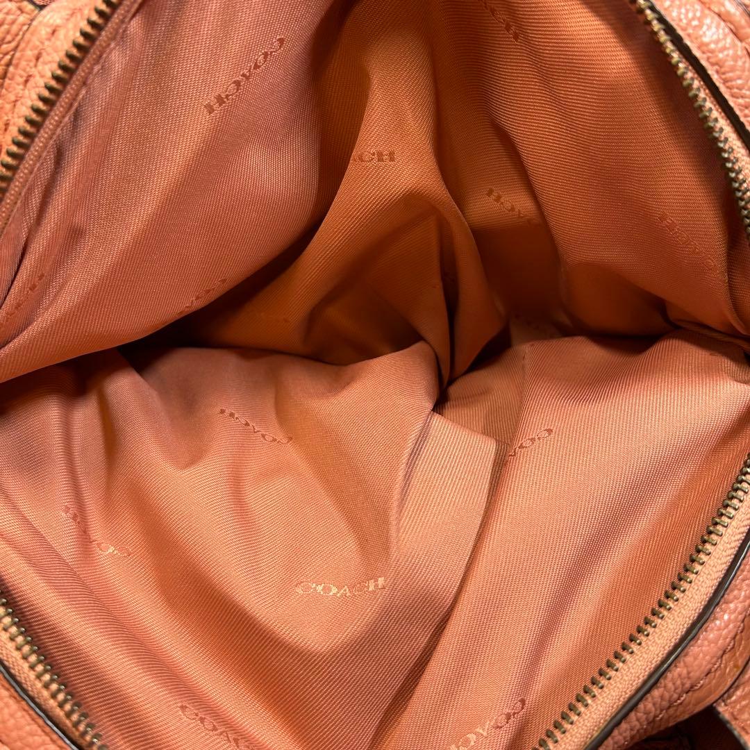 コーチ イーディー ショルダーバッグ トートバッグ ピンク 大容量 レザー