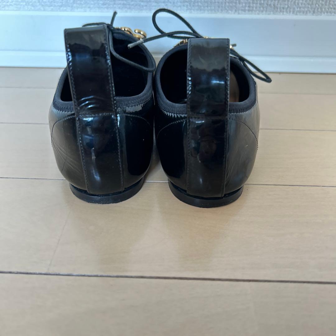 【匿名配送】LOEWE アナグラムフラットシューズ 35 (22.5cm相当)黒