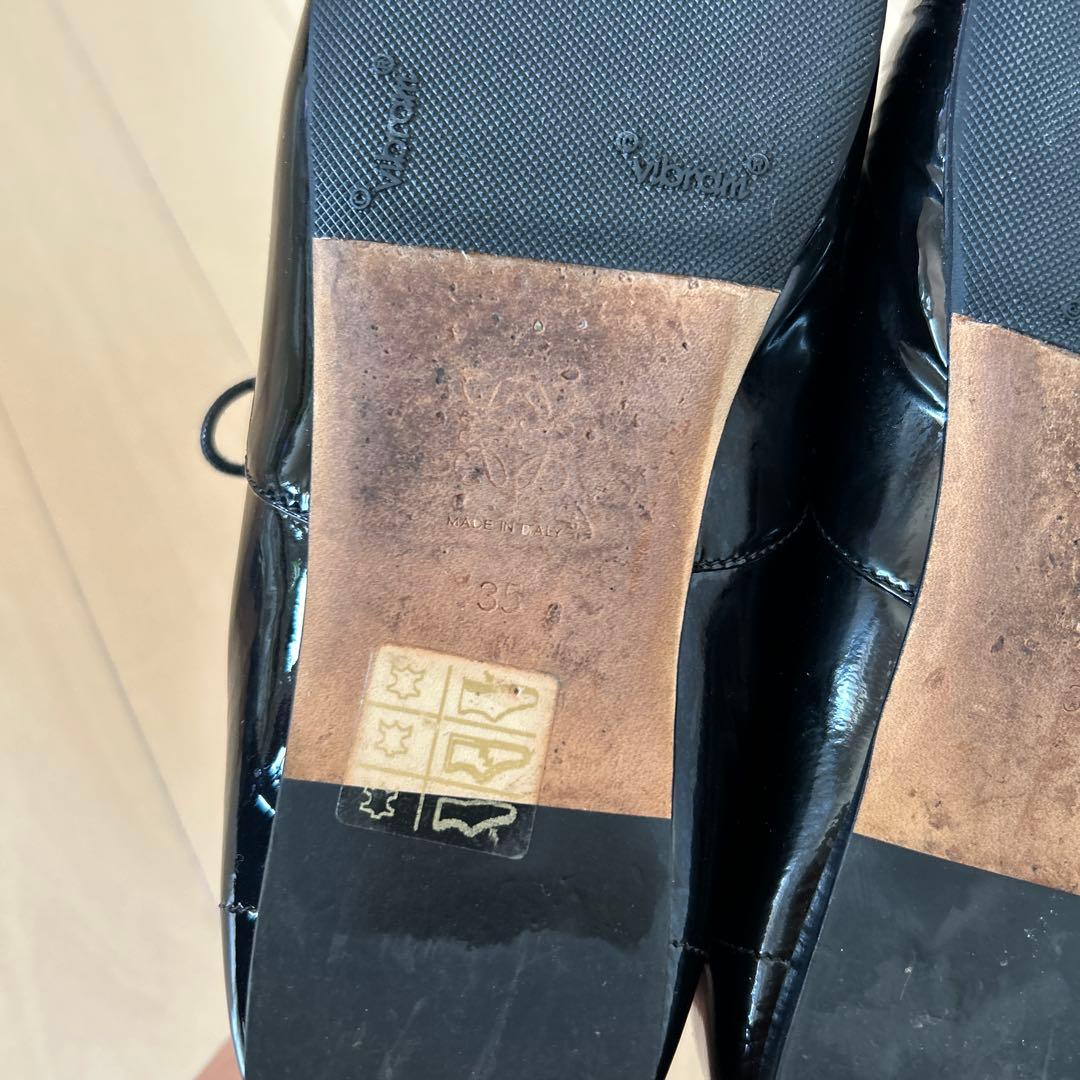 【匿名配送】LOEWE アナグラムフラットシューズ 35 (22.5cm相当)黒