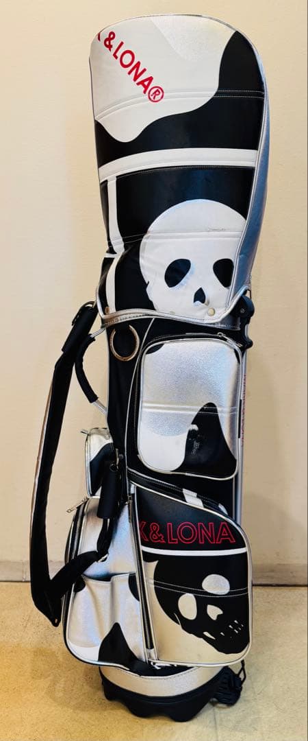 MARK & LONA スカルカモフラ柄レザーキャディバッグキムタクマクロナ