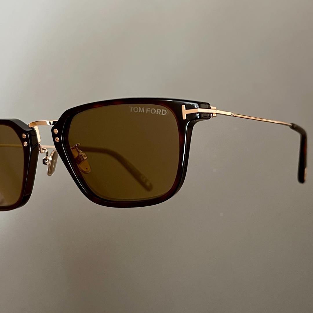 トムフォード サングラス ボストン ブラウン ゴールド 金 アジアンフィット
