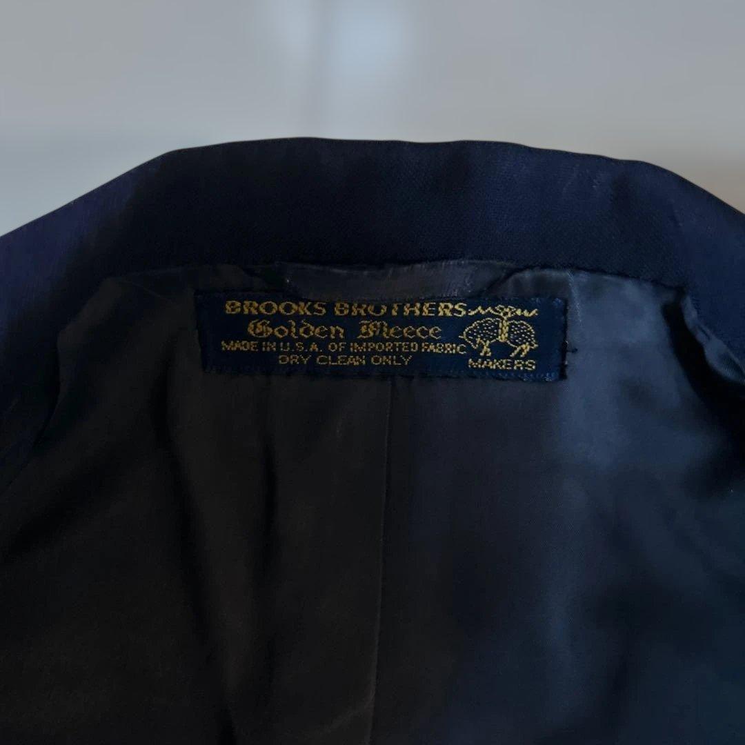 米国製ブルックスブラザーズ ゴールデンフリース 紺ブレ 金ボタン 3釦 段返り
