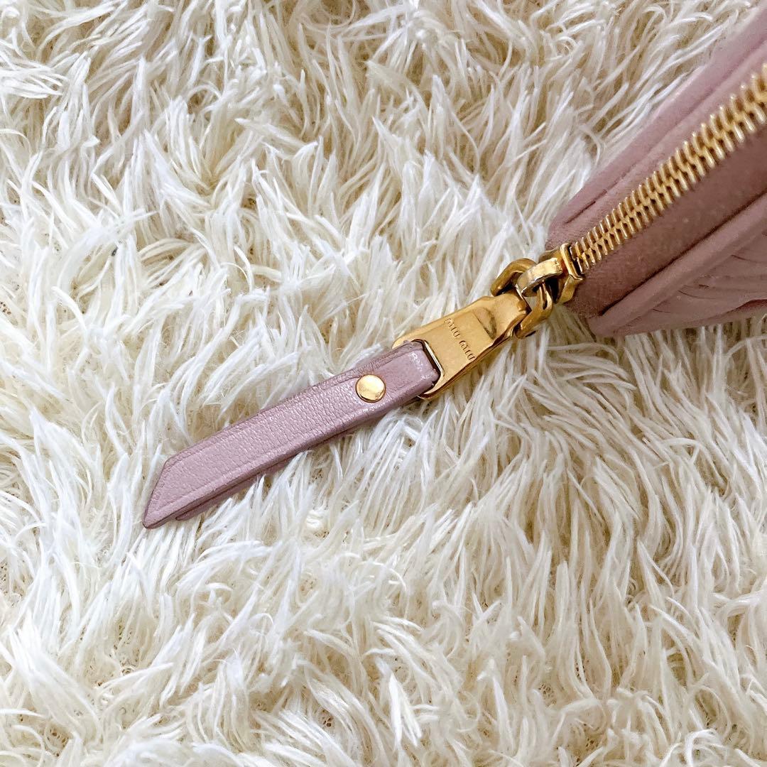 良品✨ミュウミュウ♡ケース キーリング付き マテラッセ ピンク ゴールド