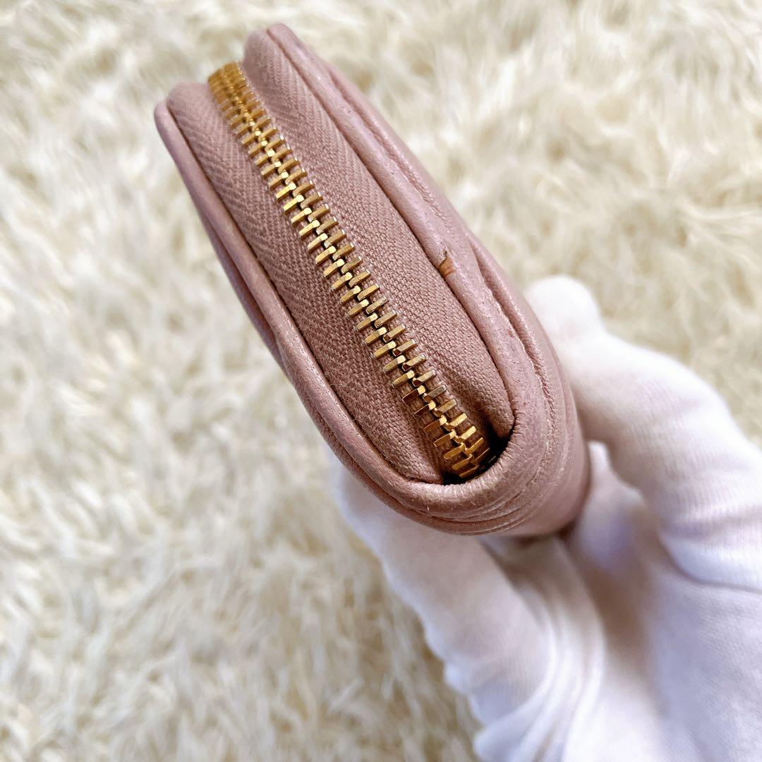 良品✨ミュウミュウ♡ケース キーリング付き マテラッセ ピンク ゴールド