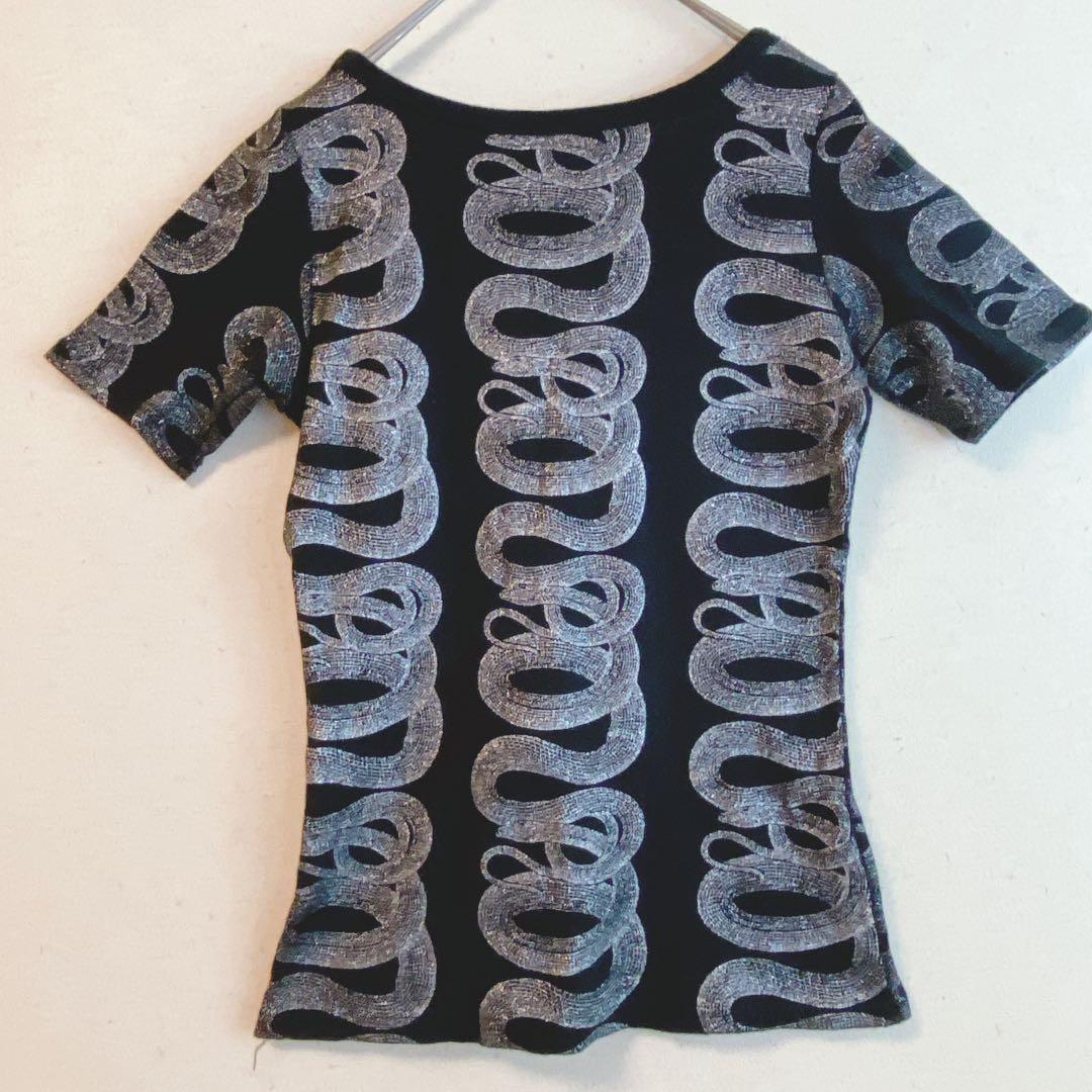 【ヒステリックス】（FREE）スネーク バナナガール ラメ Tシャツ 希少 派手