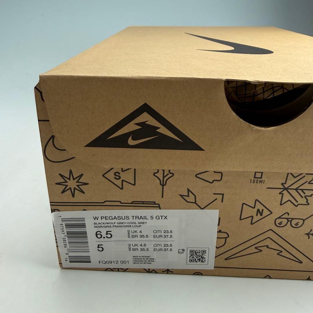 23.5cm ナイキ ウィメンズ ペガサストレイル5 ゴアテックス ブラック 黒