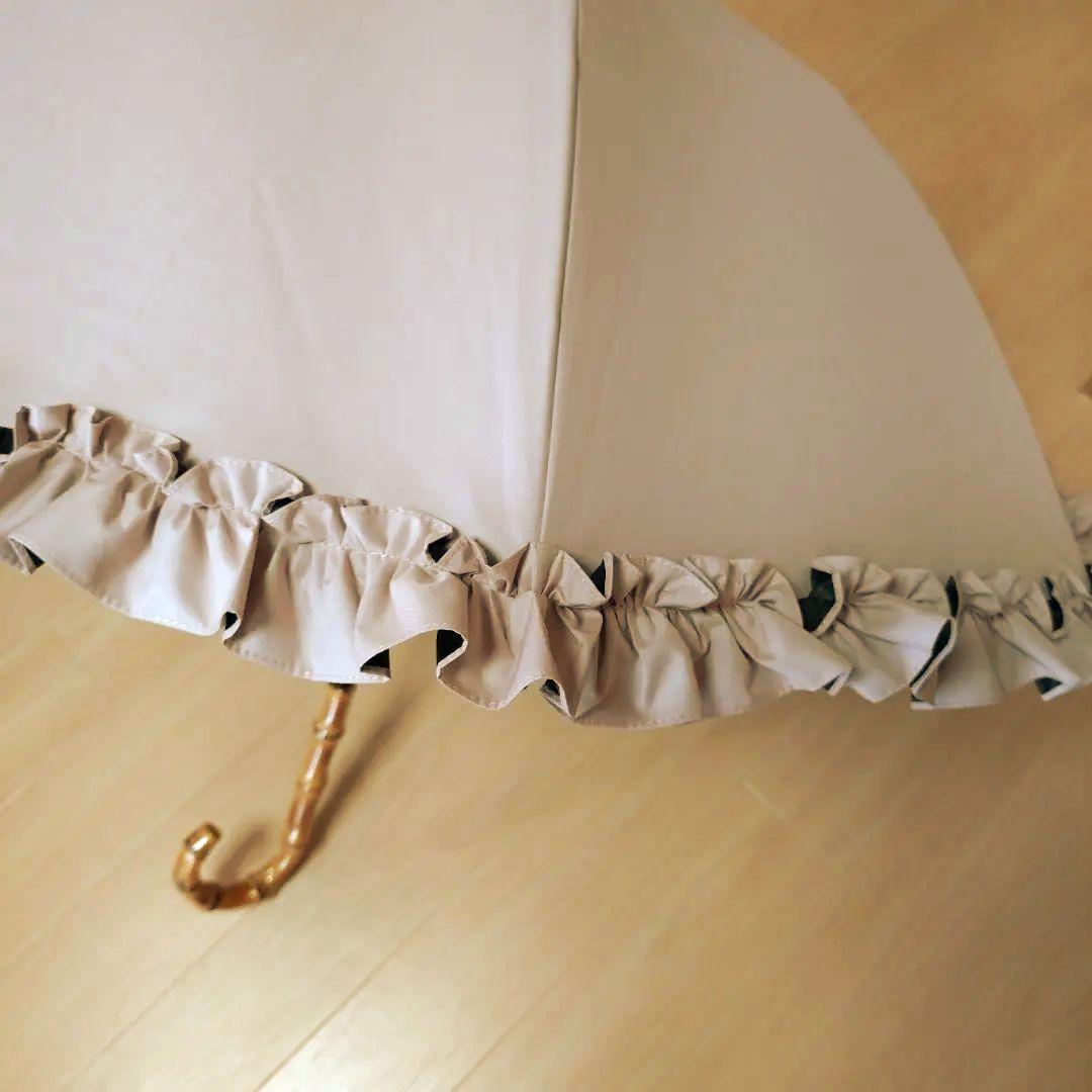 芦屋ロサブラン 完全遮光 フリル付きパゴダ日傘 ピンク