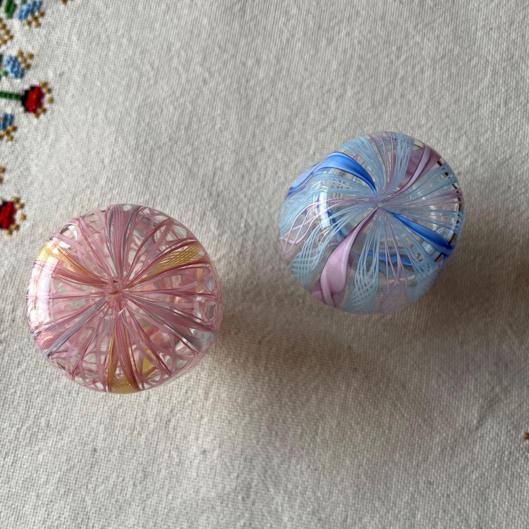 ベネチアンガラス　レース　香水瓶　一輪挿し　　　花瓶　2個セット