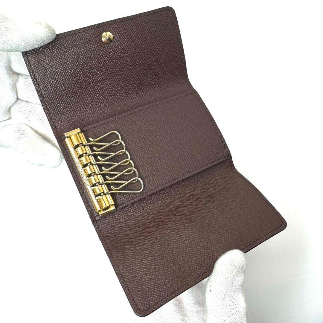 美品 ルイヴィトン ダミエ エベヌ ミュルティクレ6 キーケース 鍵 6連