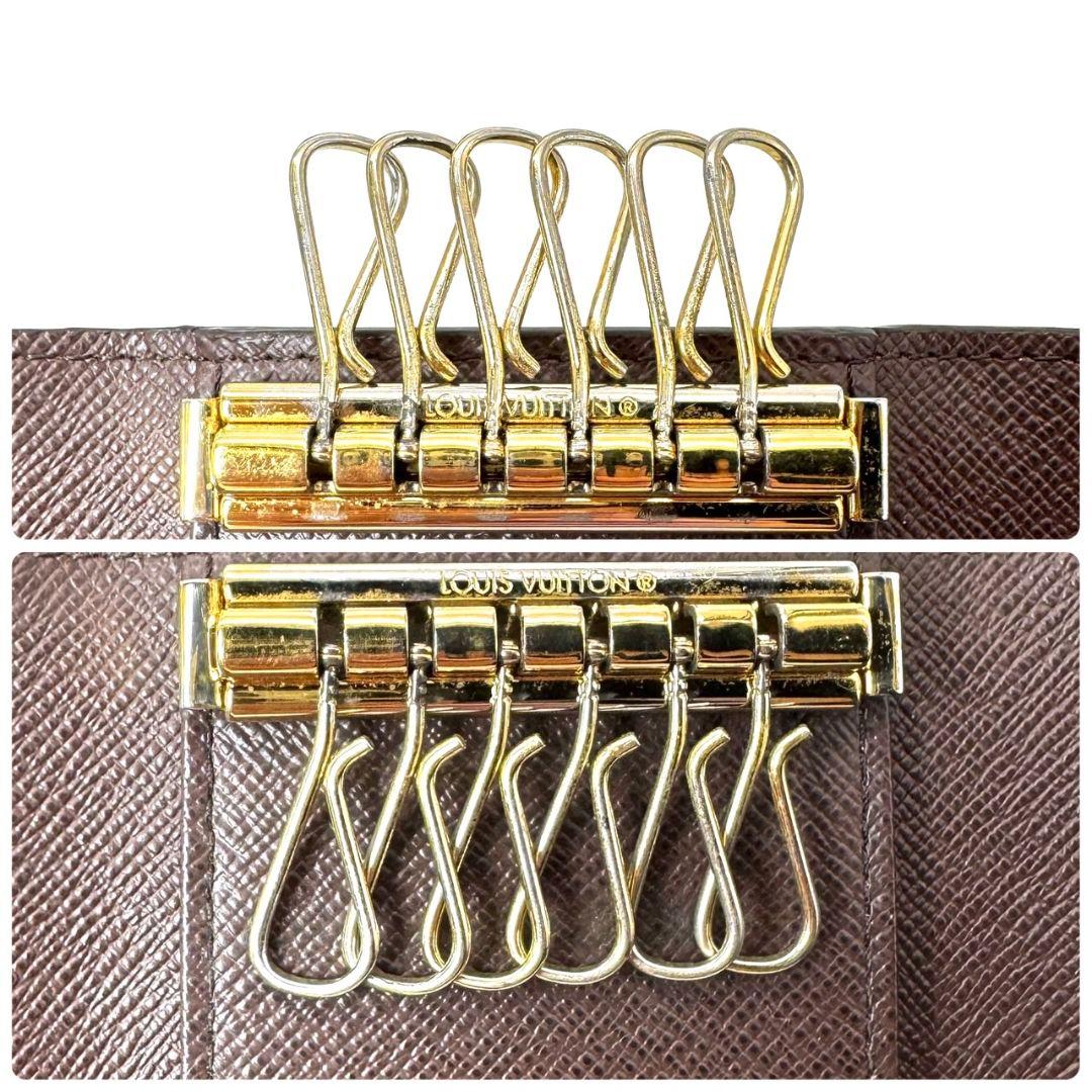 美品 ルイヴィトン ダミエ エベヌ ミュルティクレ6 キーケース 鍵 6連