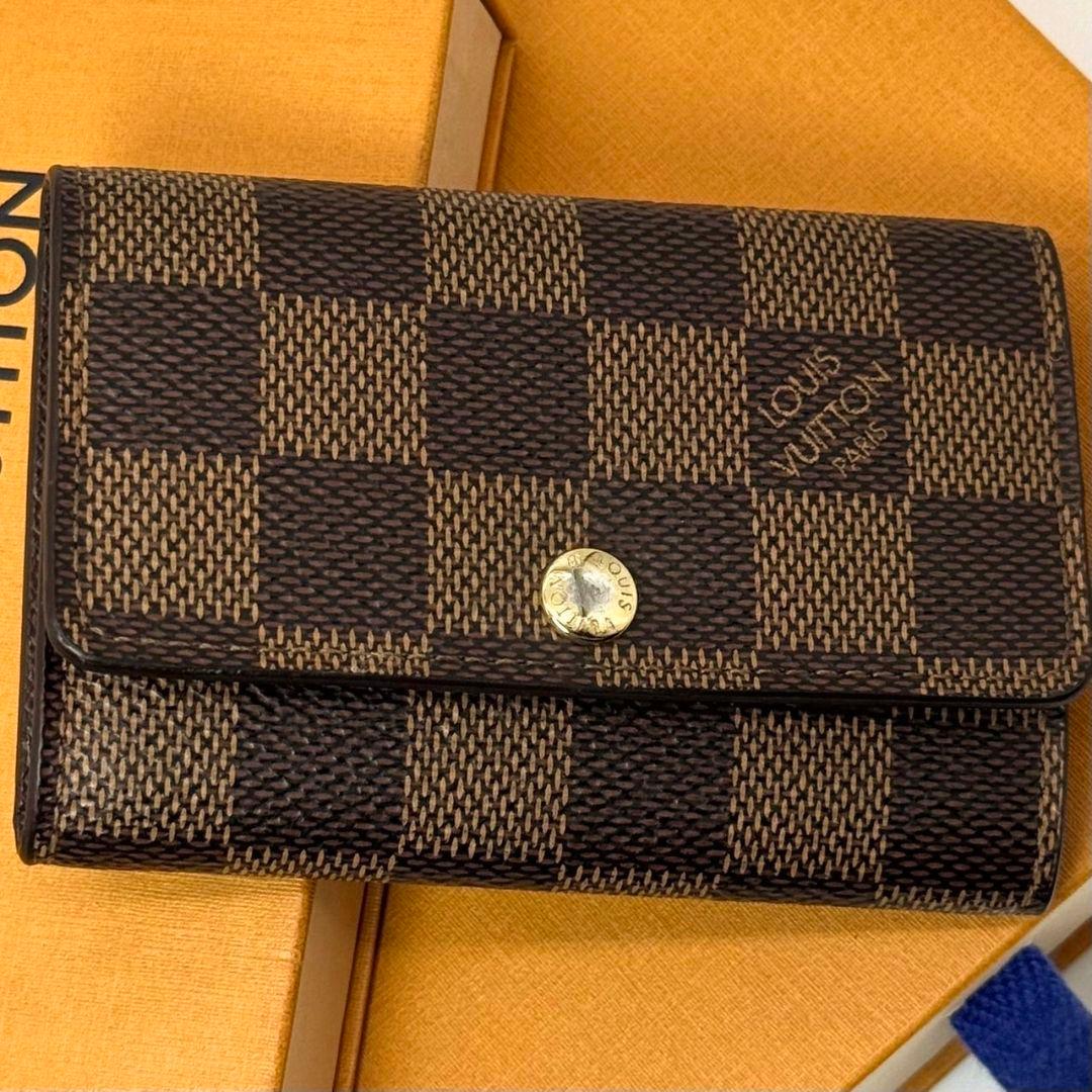 美品 ルイヴィトン ダミエ エベヌ ミュルティクレ6 キーケース 鍵 6連