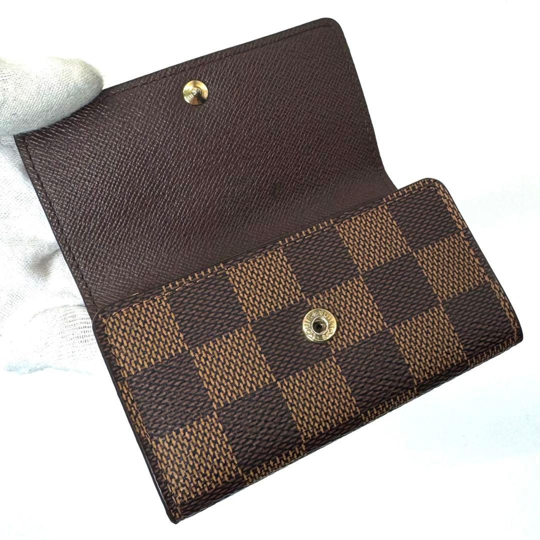 美品 ルイヴィトン ダミエ エベヌ ミュルティクレ6 キーケース 鍵 6連