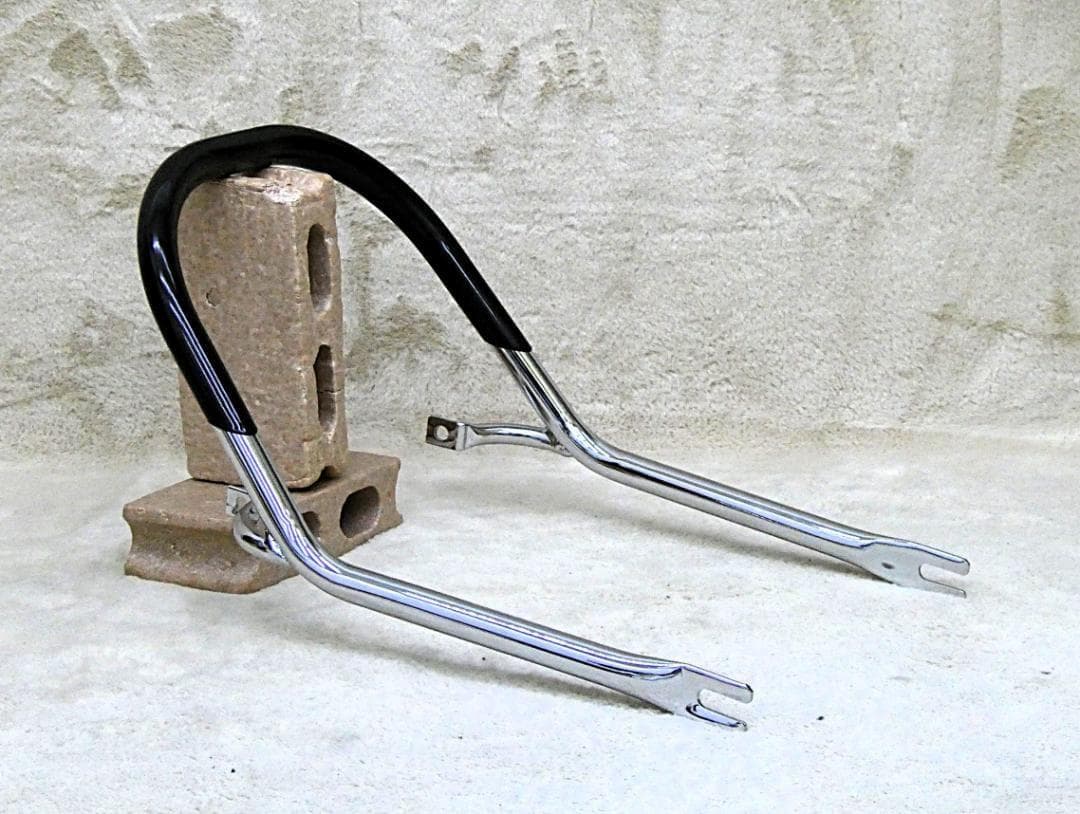 GS400 メッキ極太タンデムバー ゴム巻き　黒/ブラック　GS400E